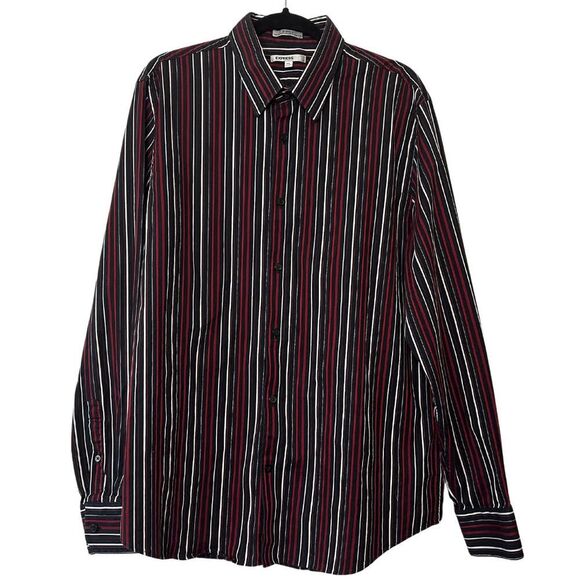 Express 1MX Striped Dress Shirt | Mens Size XL Collared Button Up for Work - Picture 1 of 10